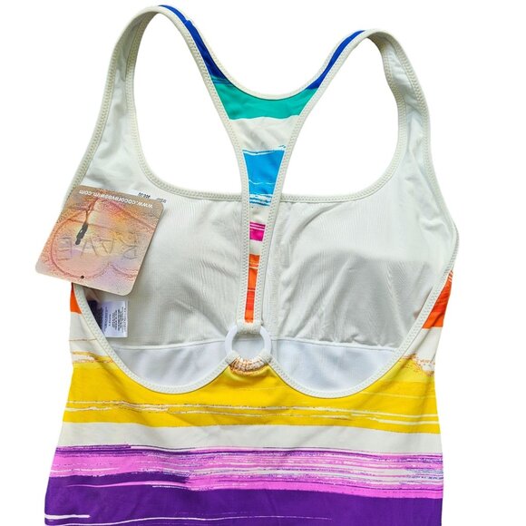 NWT COCO RAVE Floral One Piece Bathingsuit Back Detail sz 8 - Picture 4 of 12